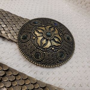 Metallic Bronze Scale Stretch Belt Fairycore Knightcore Castle Knight Queen